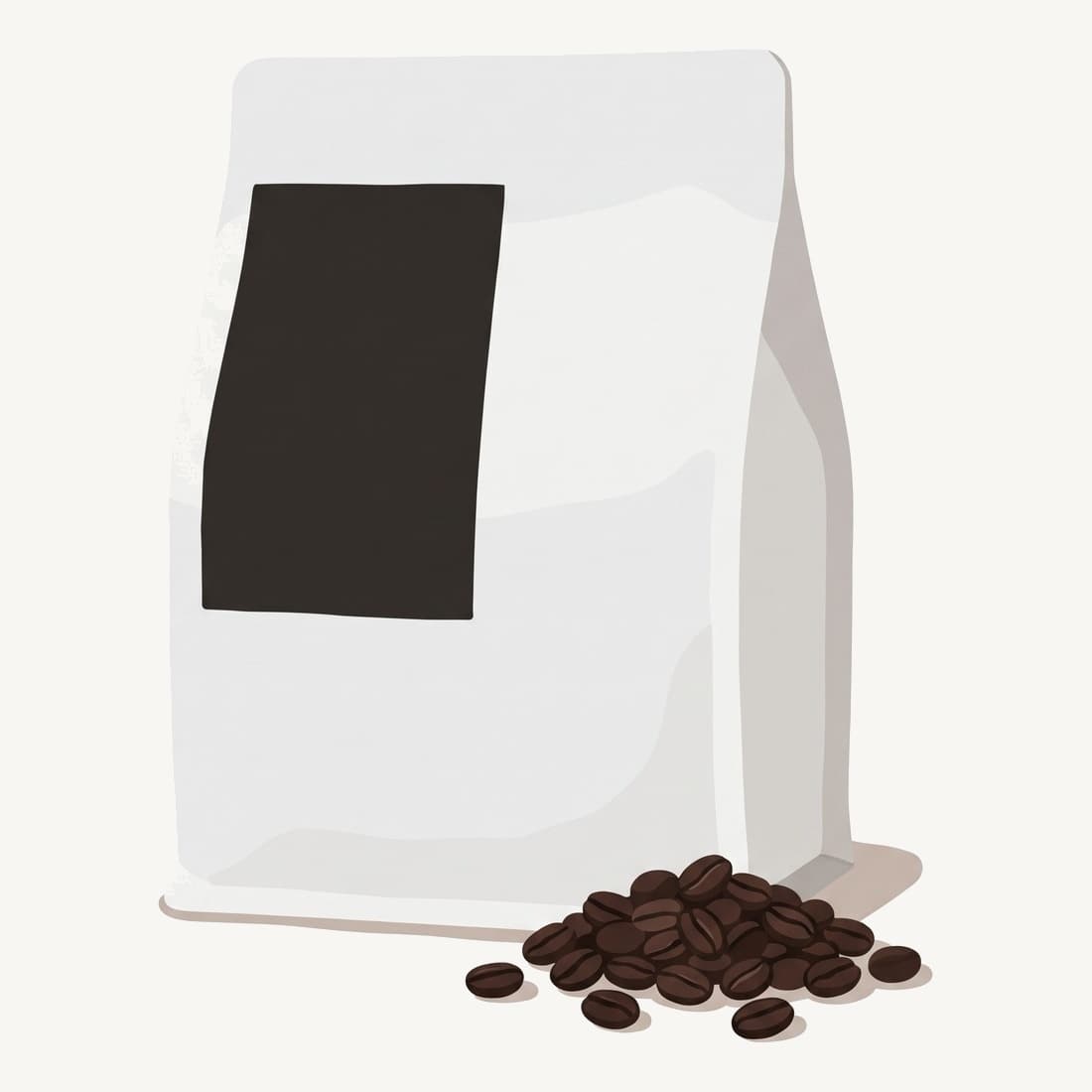 Our drawing of the Coffee Bros. Dark Espresso Roast Coffee bag