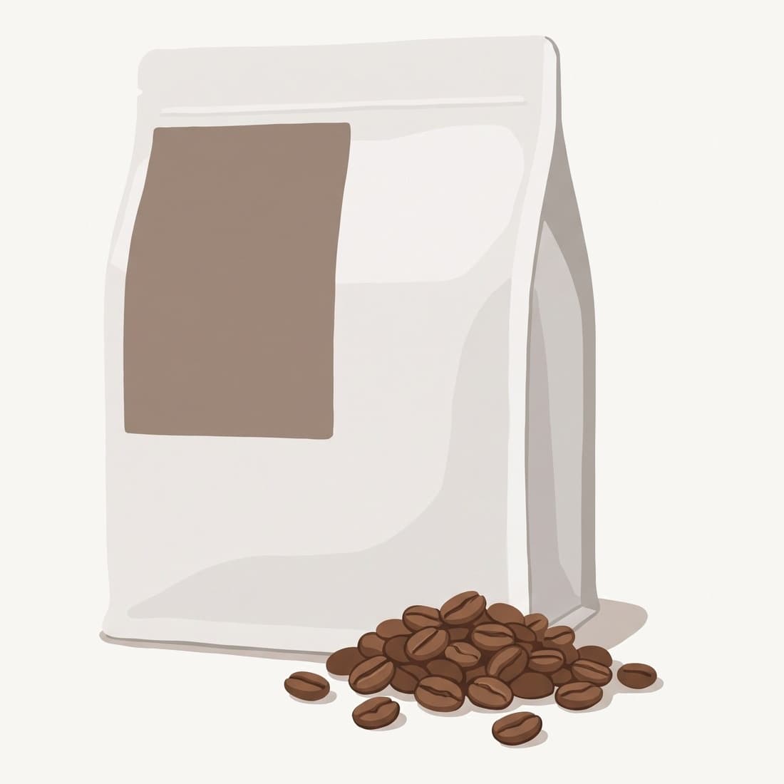 Our drawing of the Coffee Bros. Medium Roast Coffee bag