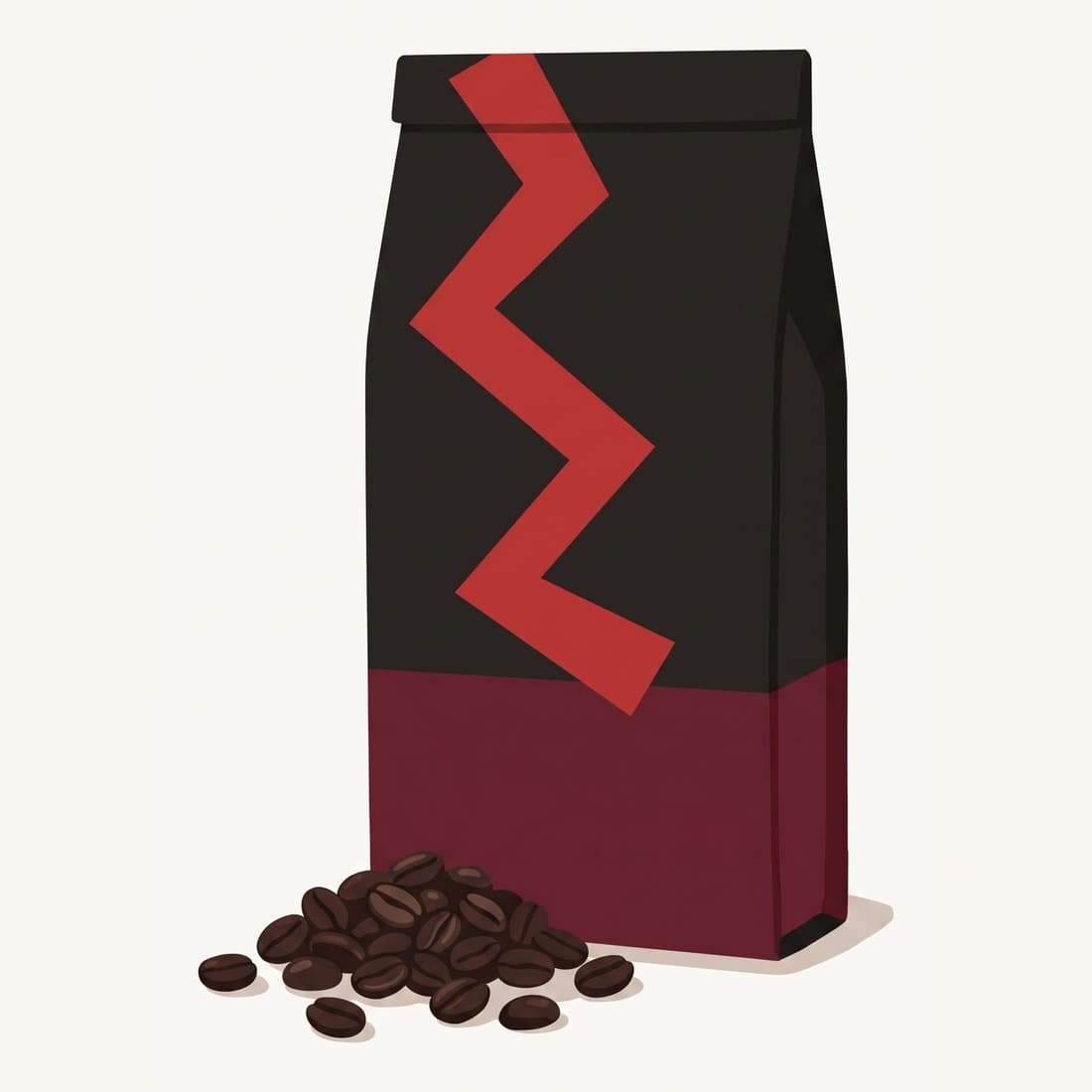Our drawing of the Death Wish Coffee Death Wish Dark Roast Coffee bag