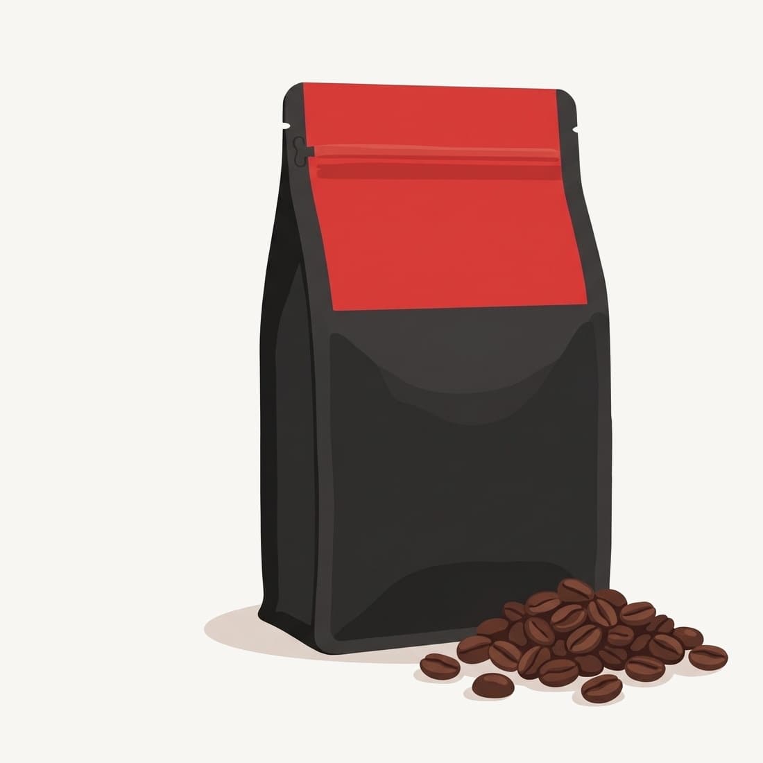 Our drawing of the Volcanica Coffee Espresso Dark Roast Coffee bag