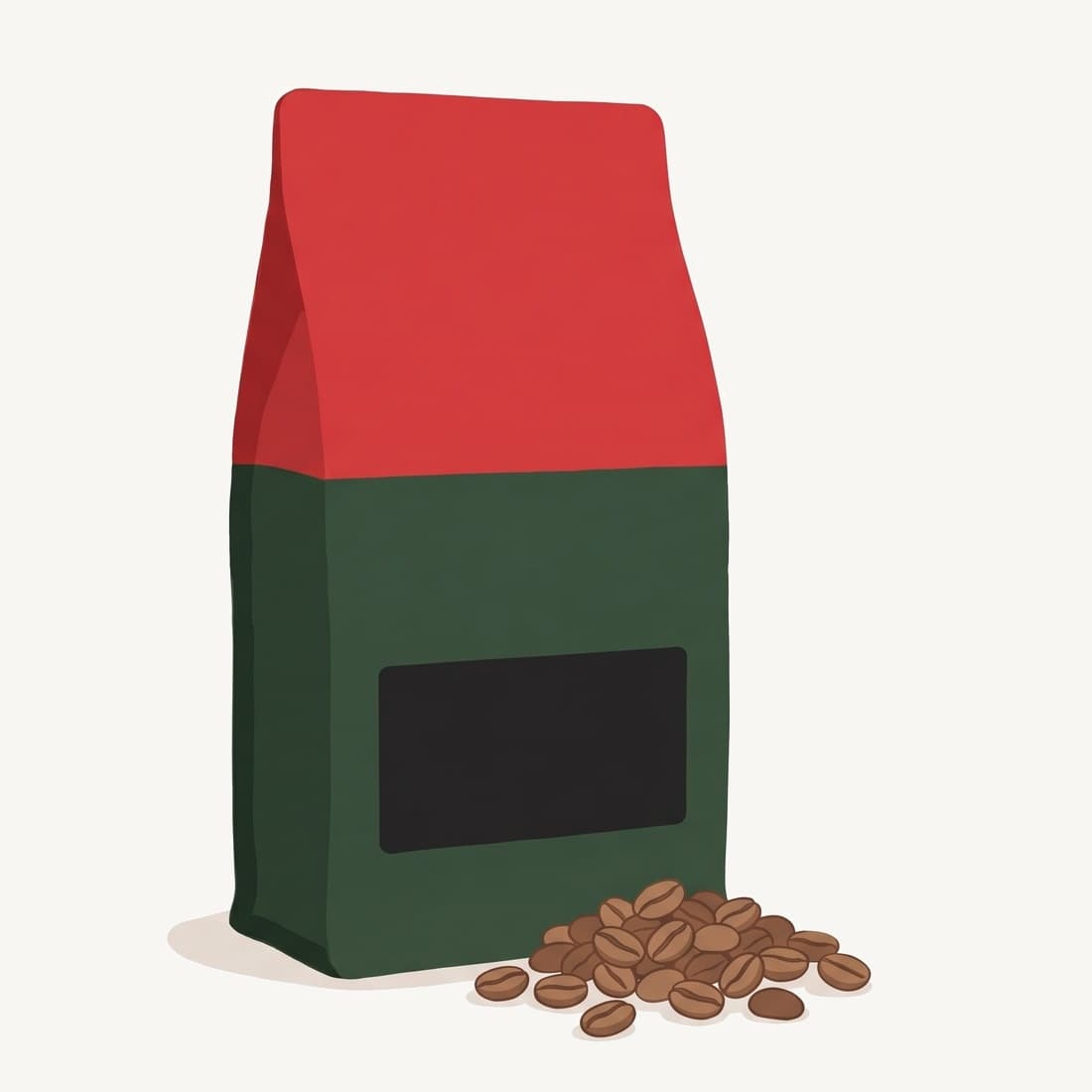 Our drawing of the Volcanica Coffee Ethiopian Yirgacheffe Coffee USDA Organic bag