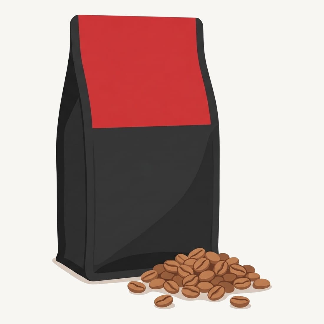 Our drawing of the Volcanica Coffee Kenya AA Coffee Nyeri Hill Estate bag