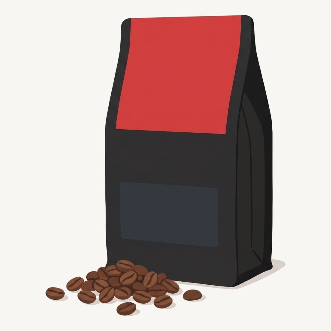 Our drawing of the Volcanica Coffee Magma Espresso Blend Coffee bag